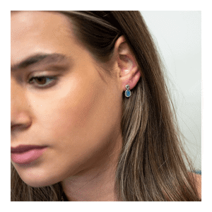 Peace of Mind Teardrop Earrings With Dotted Border